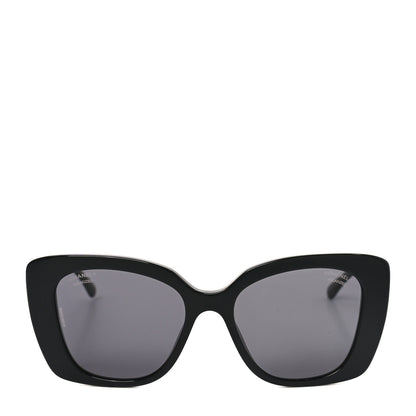 Chanel Acetate Strass Polarized Square Sunglasses 5422-B Black Black 2 of 7