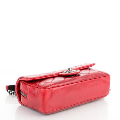 Chanel Glazed Calfskin Quilted Small Duo Color Flap Red 4 of 7