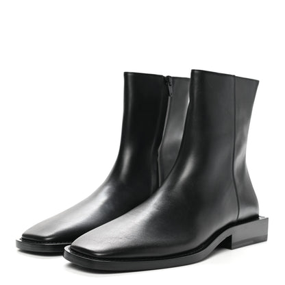 Balenciaga Calfskin Mens Soft Rim Ankle Booties 40 Black 3 of 9