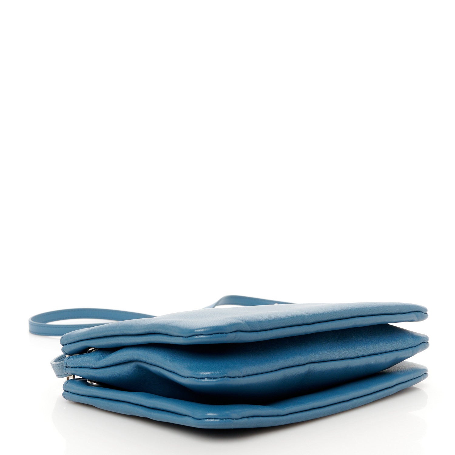 Celine Lambskin Small Trio Crossbody Bag Denim 4 of 12