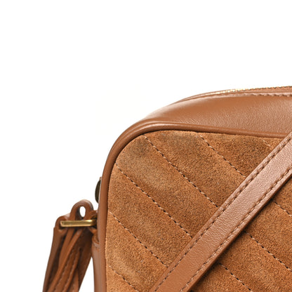 Saint Laurent Suede Matelasse Monogram Lou Camera Bag Cinnamon 11 of 11