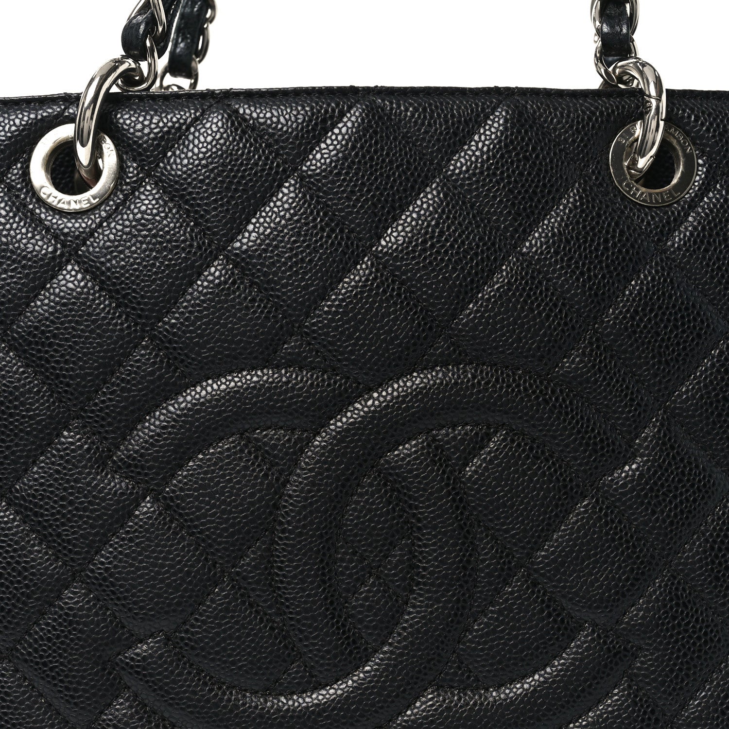 Chanel Caviar Quilted XL Grand Shopping Tote GST Black 8 of 10