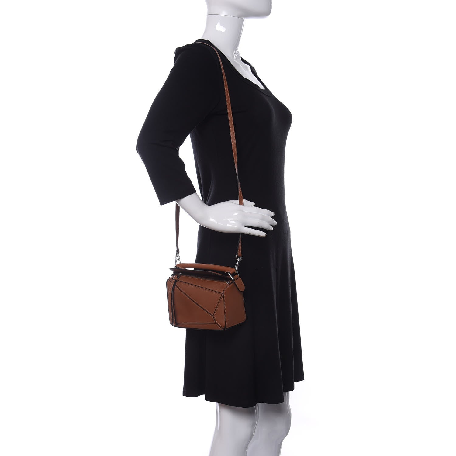 Loewe Calfskin Mini Puzzle Bag Tan 2 of 10