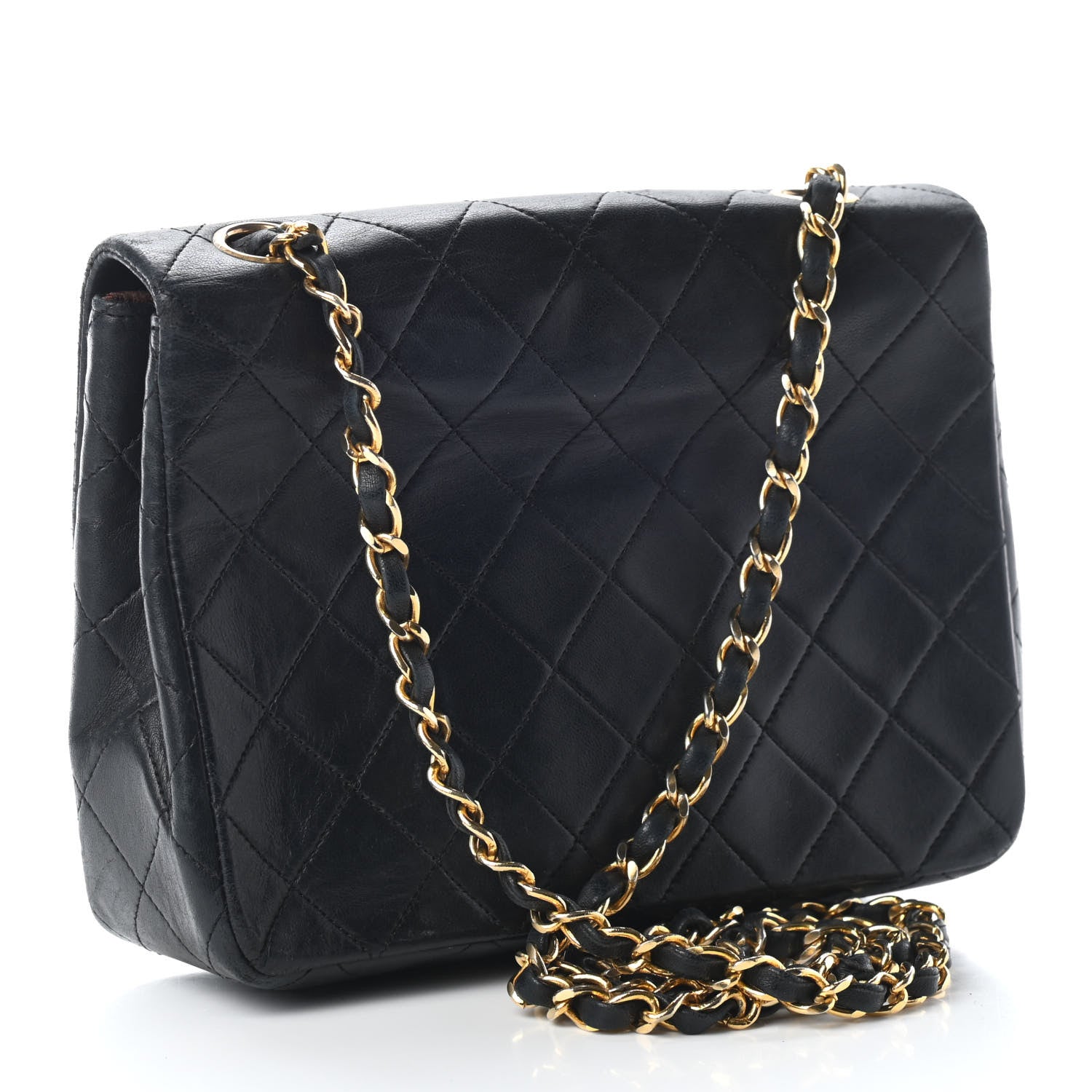 Chanel Lambskin Quilted Small Single Flap Black 2 of 9