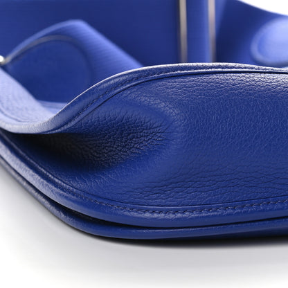 Hermes Taurillon Clemence Evelyne III PM Bleu Electrique 8 of 10