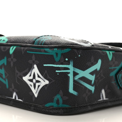Louis Vuitton Monogram Eclipse LV Graffiti Archy Messenger MM Green Lights 8 of 9