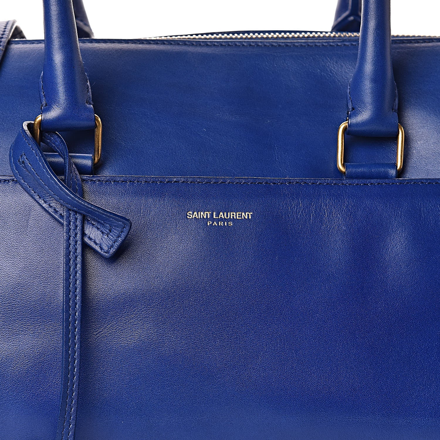 Saint Laurent Calfskin Classic Duffle 6 Marine 8 of 10