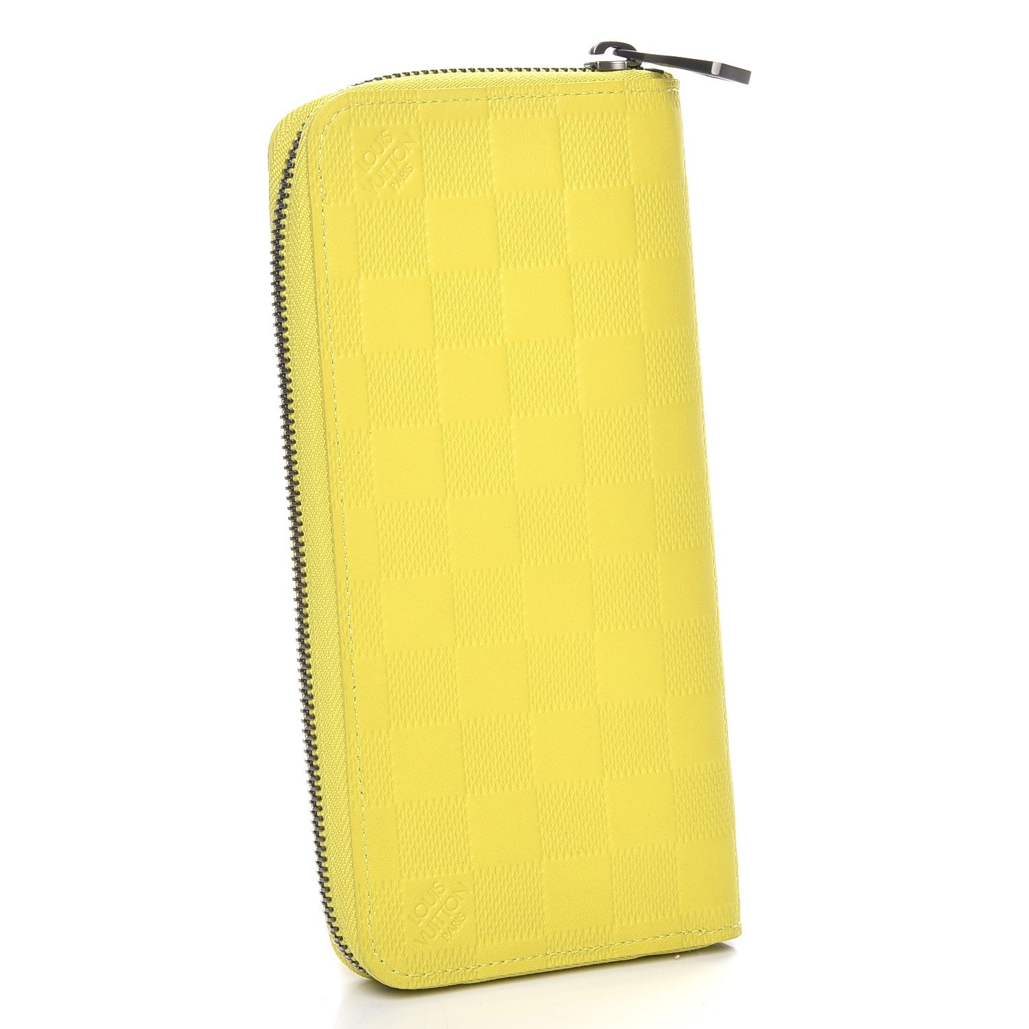 Louis Vuitton Damier Infini Zippy Vertical Wallet Vert Acide 3 of 7