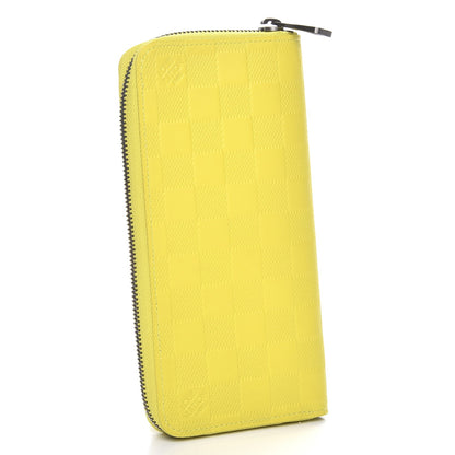 Louis Vuitton Damier Infini Zippy Vertical Wallet Vert Acide 3 of 7