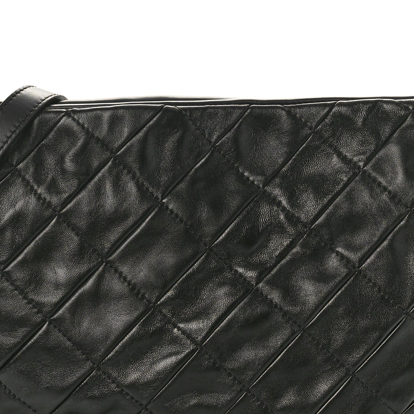 Nappa Pleated Small Flamenco Knot Bag Black