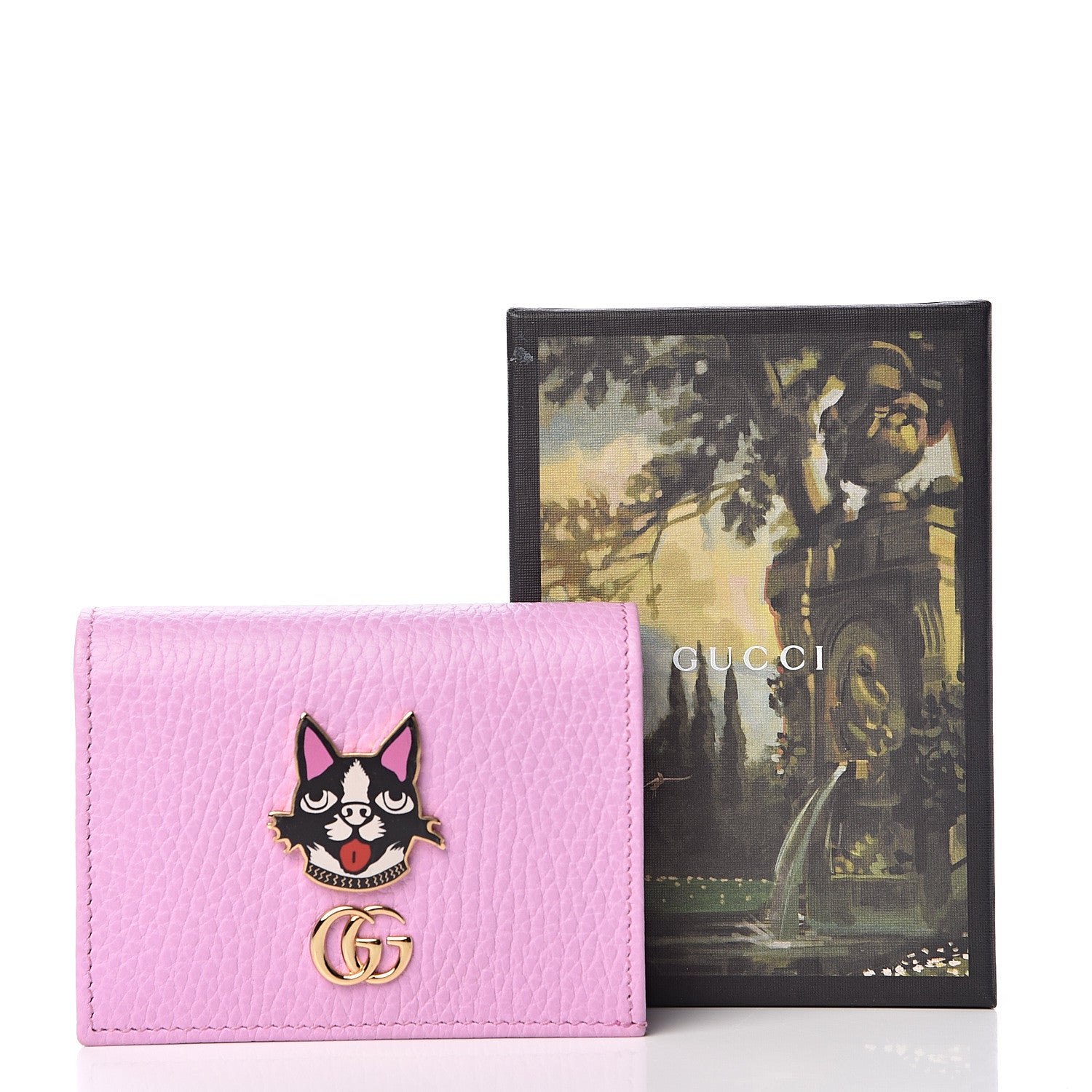 Gucci Dollar Calfskin Bosco Card Case Wallet Malva 12 of 12
