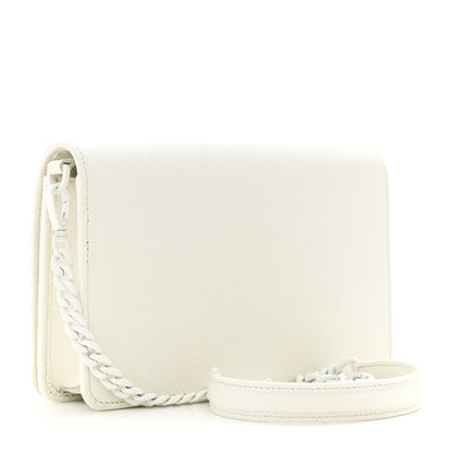 Prada Saffiano Lux Crossbody Bag White 3 of 12