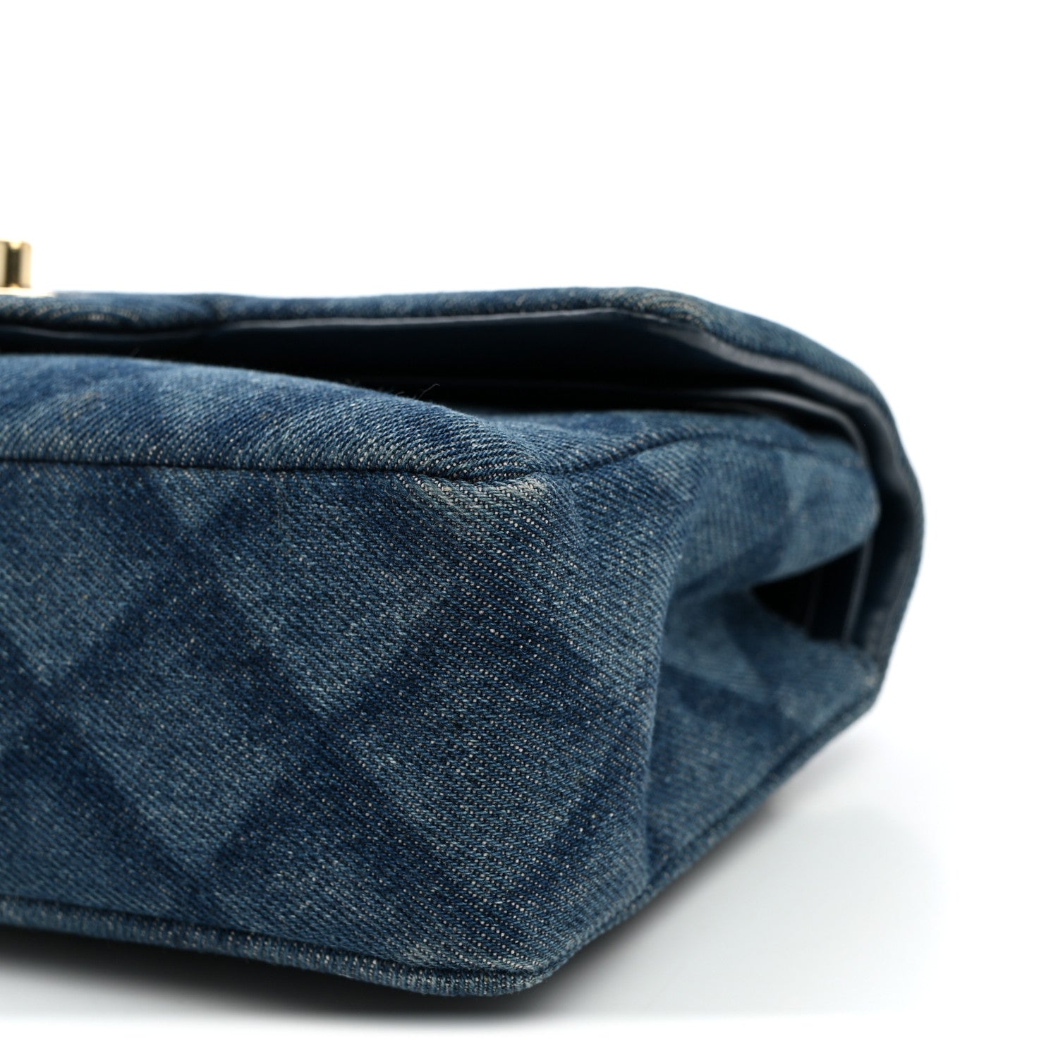 Chanel Printed Denim Quilted Small Double Flap Light Blue 9 of 9