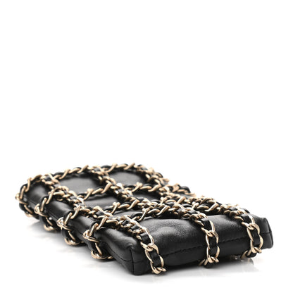 Chanel Lambskin Tech Me Out Clutch With Chain Black 3 of 11