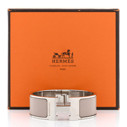Hermes Enamel Wide Clic Clac H Bracelet PM Beige Rose 7 of 7
