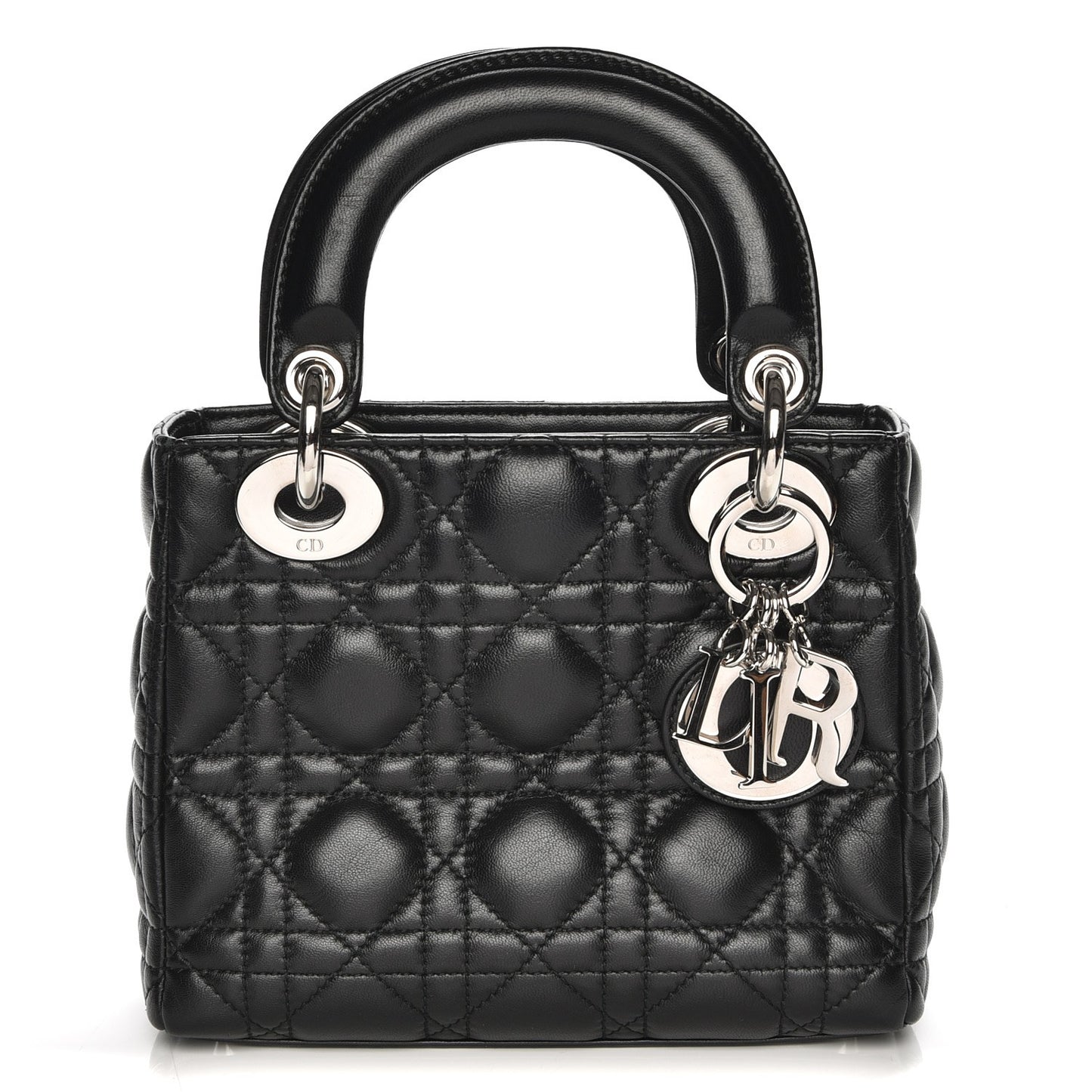 Lambskin Cannage Mini Lady Dior Black