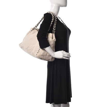 Chanel Calfskin Large East West Modern Chain Tote White 2 of 15