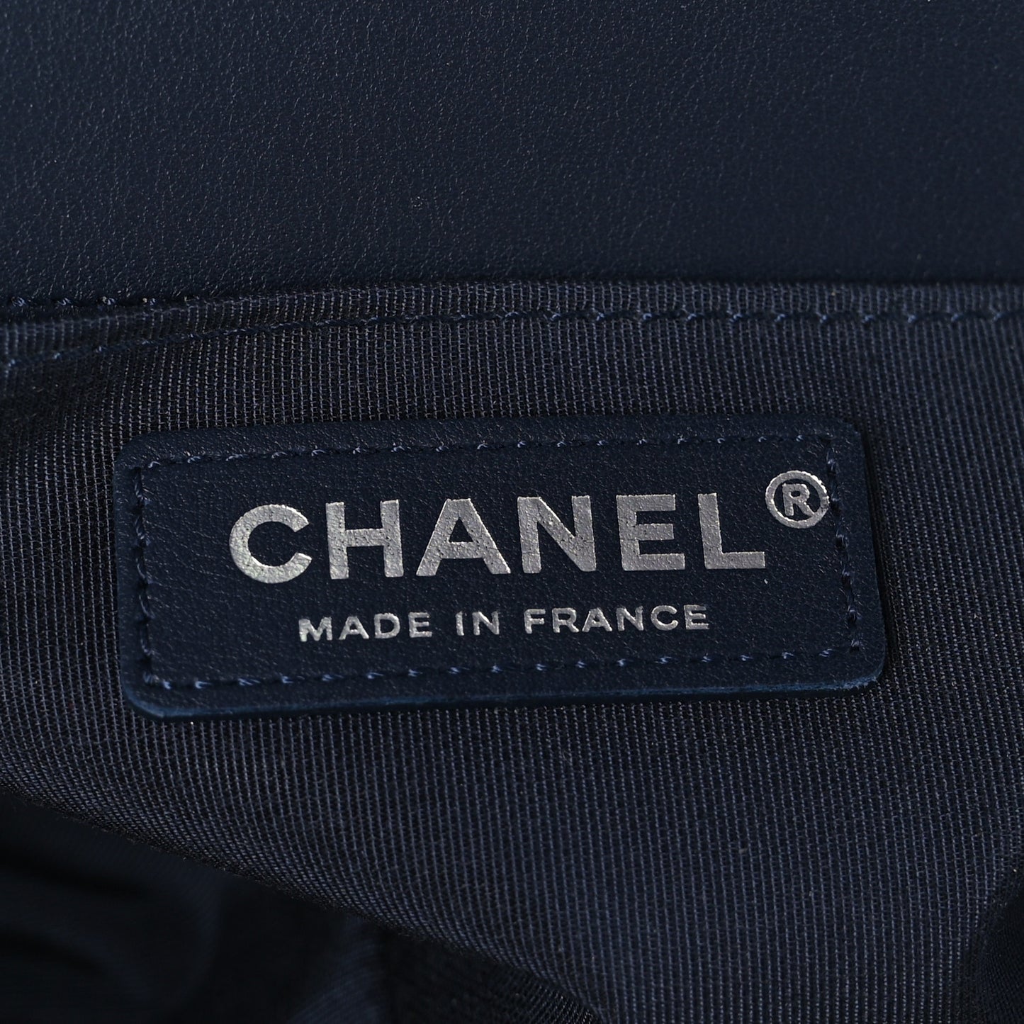 Lambskin Chevron Medium Boy Flap Dark Navy Blue