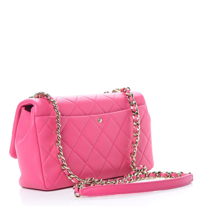 Chanel Lambskin Quilted Resin Bi-Color Chain Flap Bag Pink 3 of 11