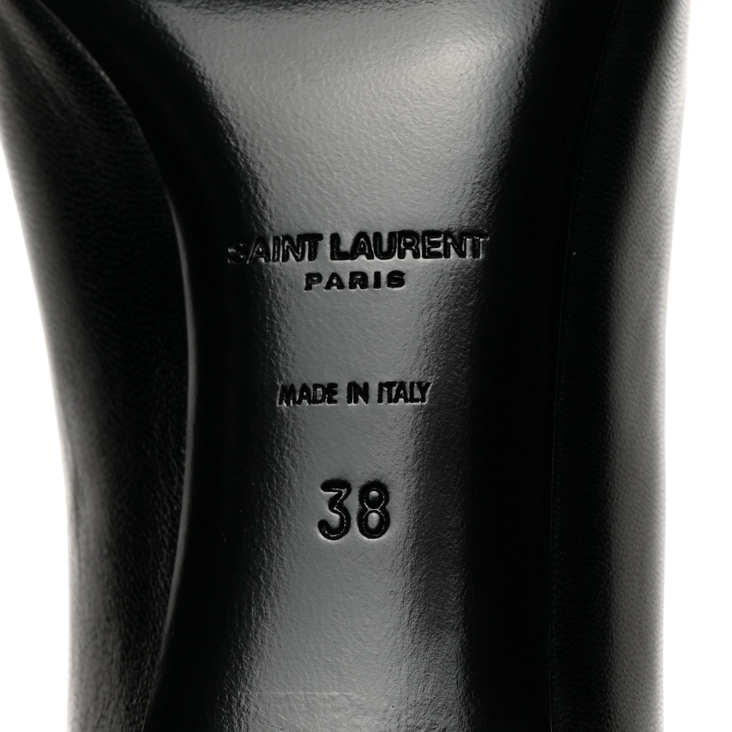 Saint Laurent Calfskin Anja 85 Pumps 38 Black 6 of 9