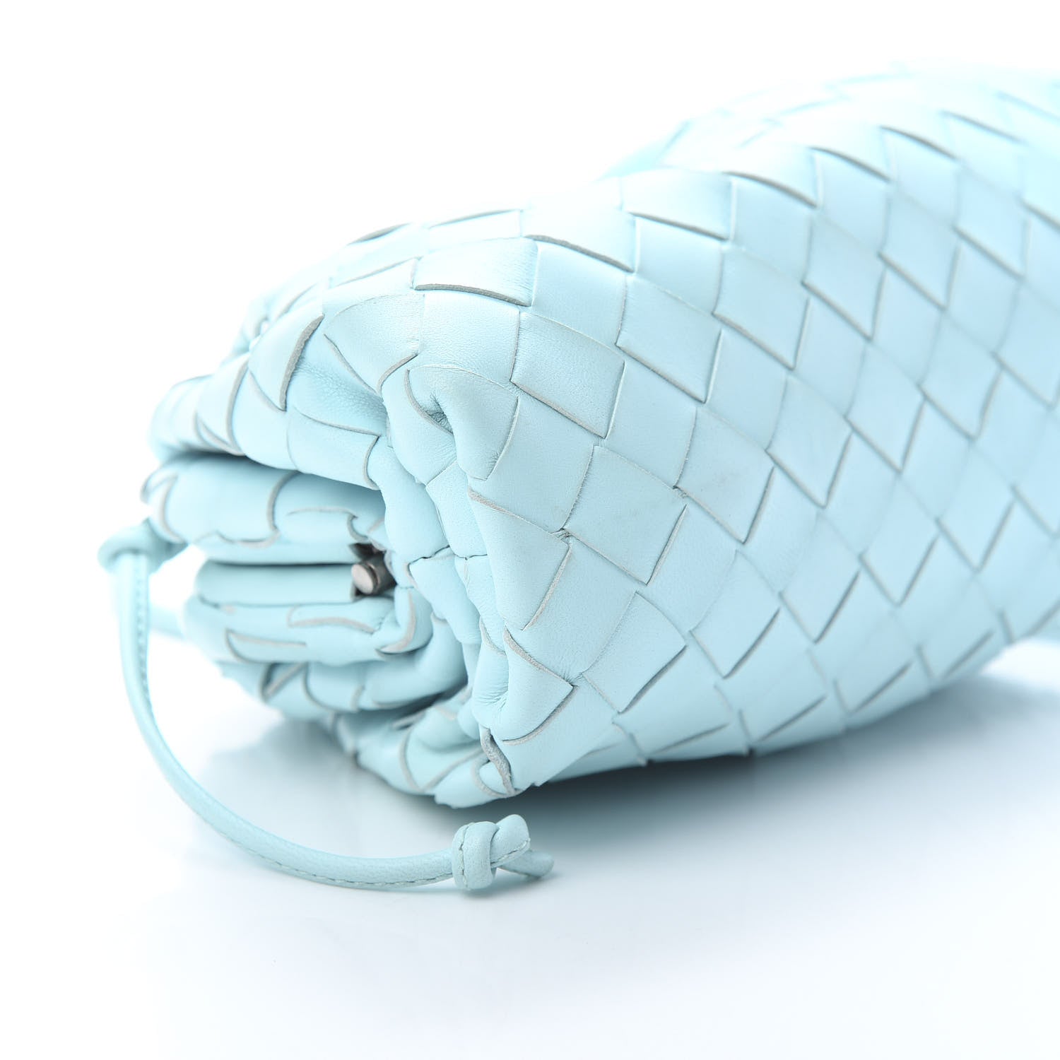 Bottega Veneta Nappa Intrecciato The Mini Pouch Topazio Silver 9 of 10