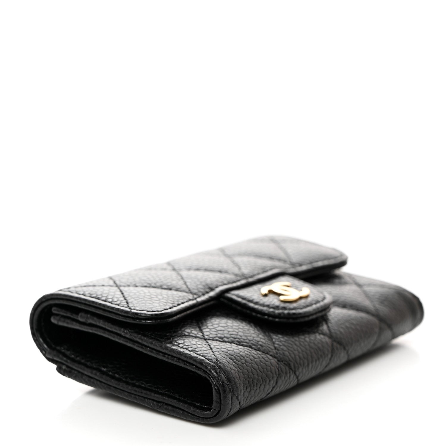 Chanel Caviar Quilted Flap Card Holder Wallet Black 4 of 8