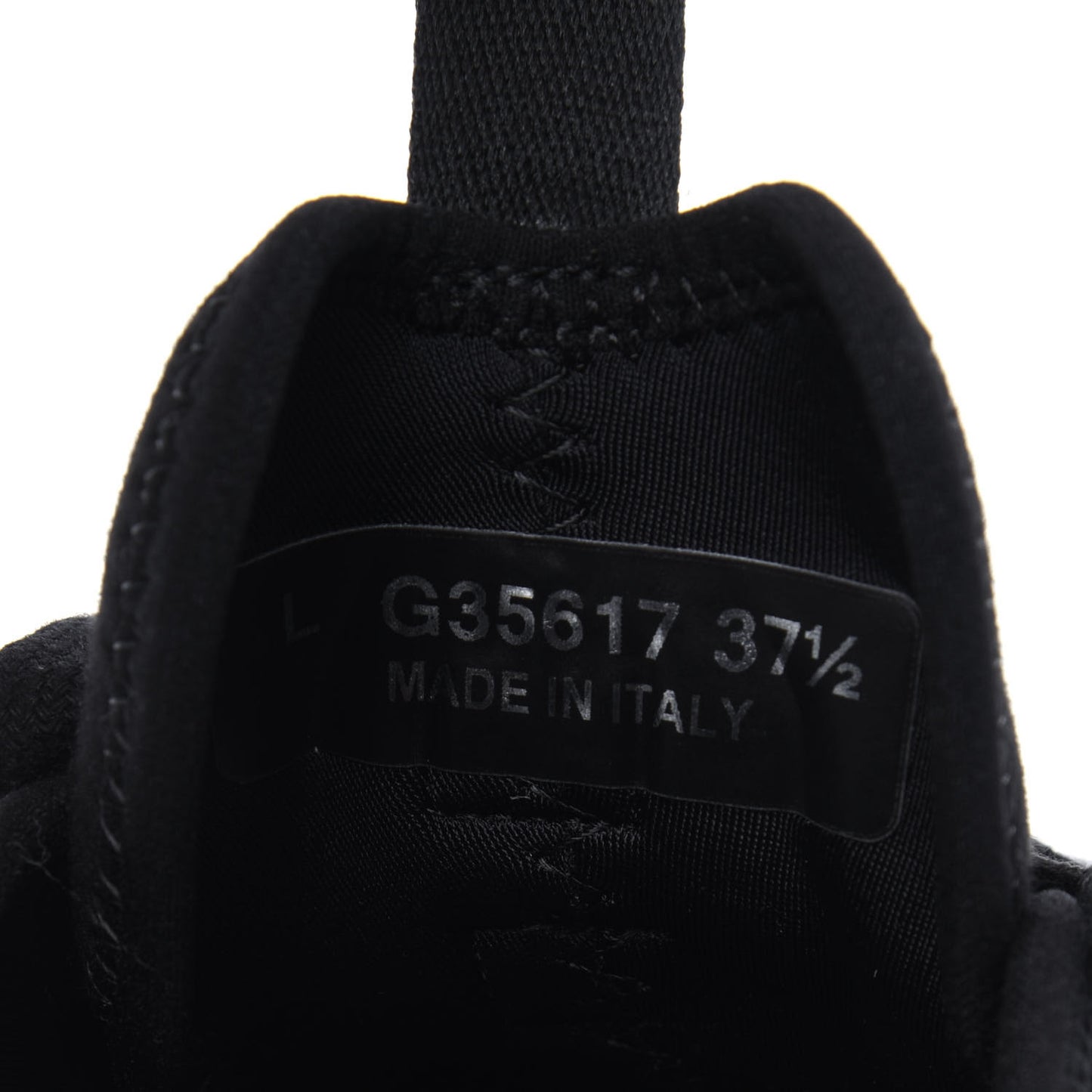 Velvet Calfskin Mixed Fibers CC Sneakers 37.5 Black