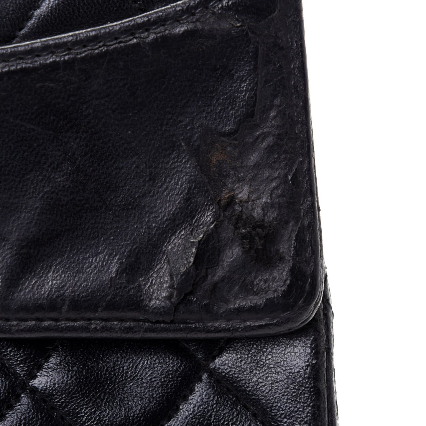 Lambskin Quilted Medium Single Flap Black