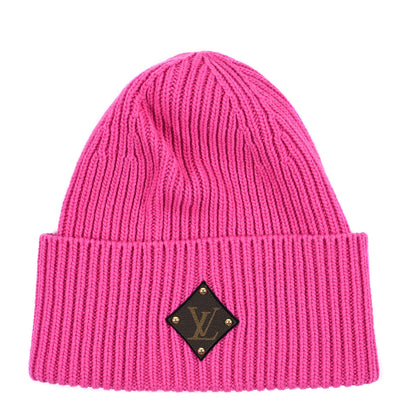 Louis Vuitton Wool LV initials Monogram Beanie Hat Neon Pink 1 of 4
