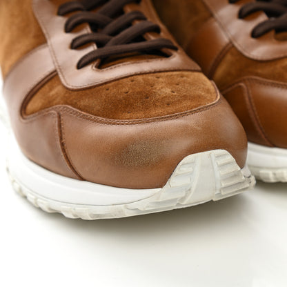 Louis Vuitton Calfskin Suede Mens Run Away Sneakers 8 Tan 10 of 11