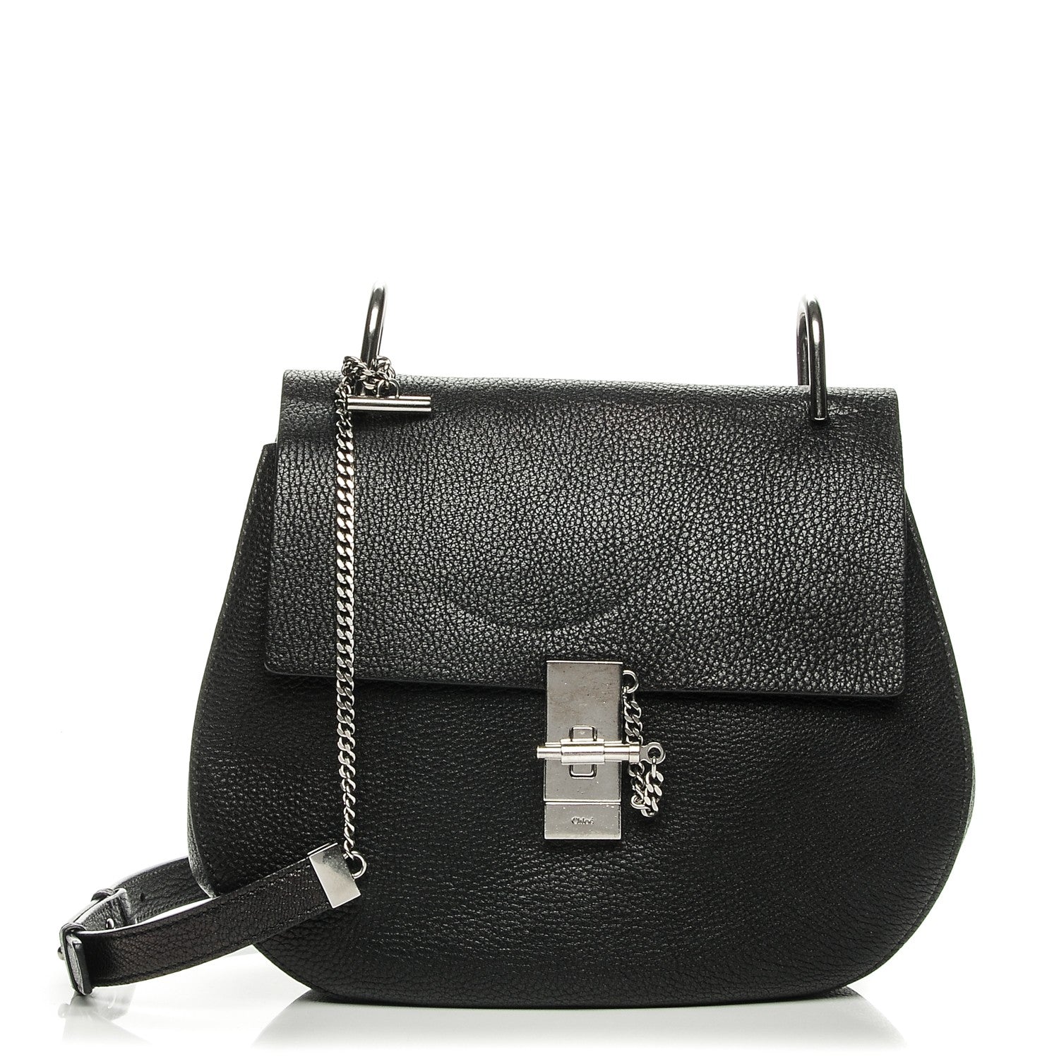 Chloe Grained Lambskin Medium Drew Shoulder Bag Black 1 of 7
