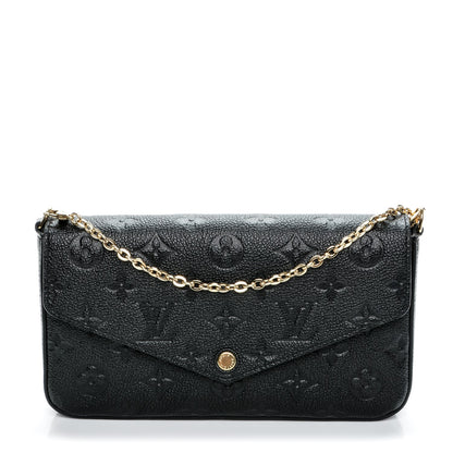 Louis Vuitton Empreinte Pochette Felicie Chain Wallet Black 1 of 8