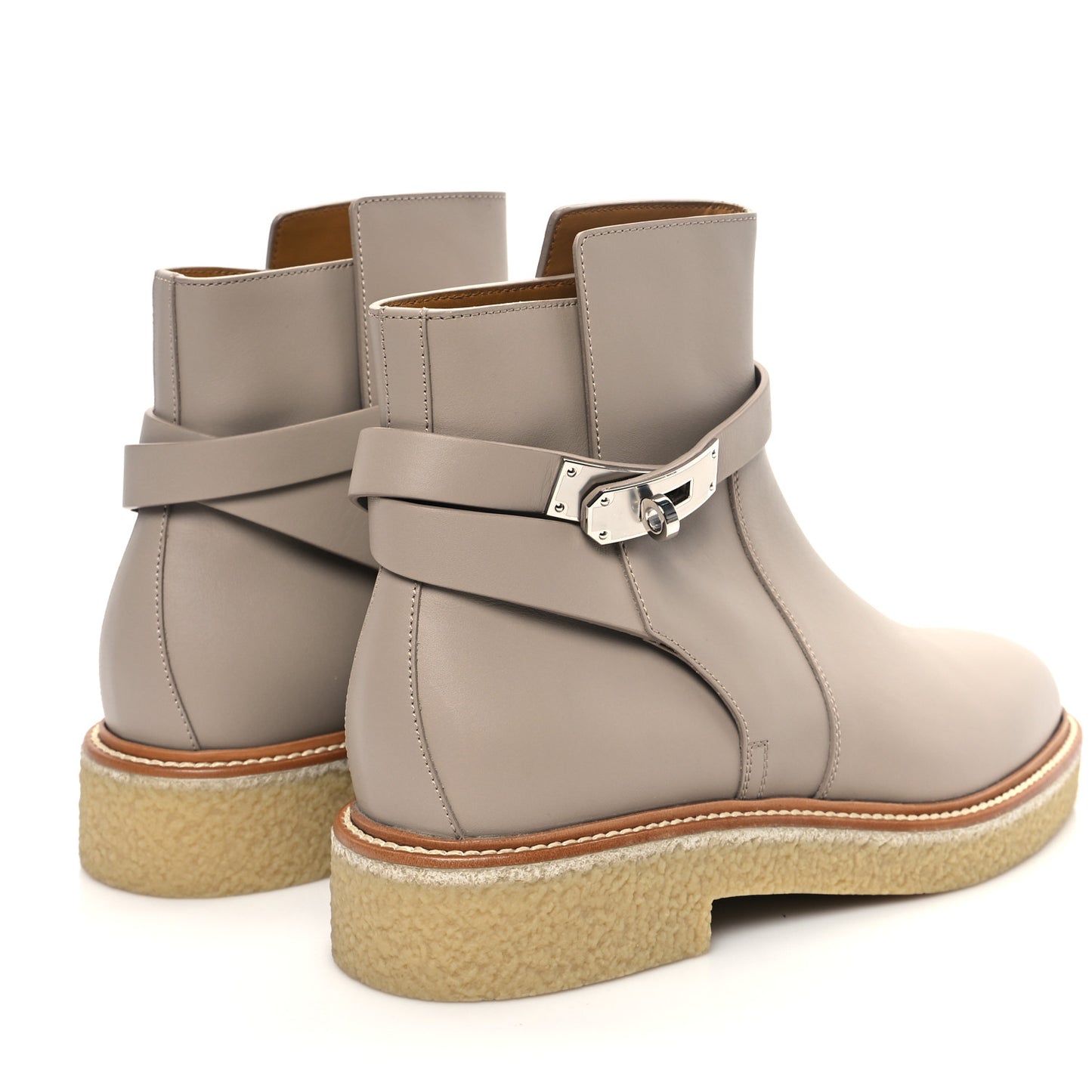 Calfskin History Ankle Boots 39.5 Beige Mastic