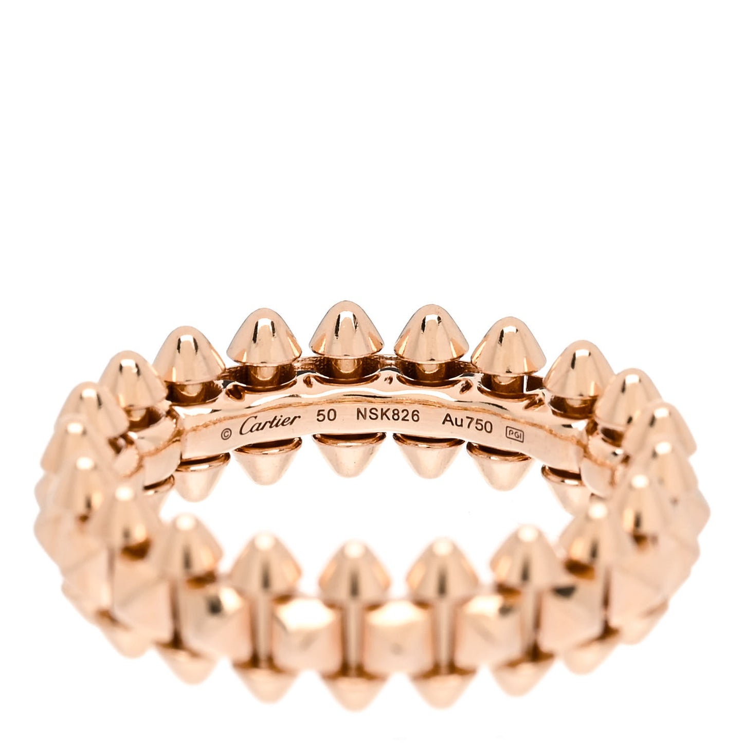 18K Pink Gold SM Clash De Cartier Ring 50 5.25