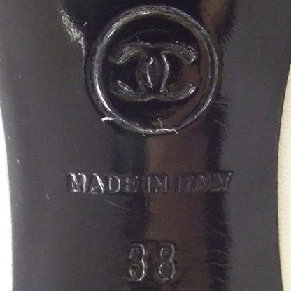 Chanel Leather Heels Black/White 38 5 of 6
