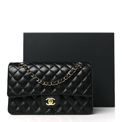 Chanel Lambskin Quilted Medium Double Flap Black 11 of 11