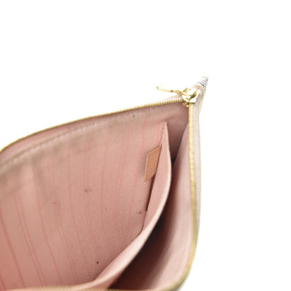 Louis Vuitton Damier Azur Neverfull MM GM Pochette Rose Ballerine 7 of 9