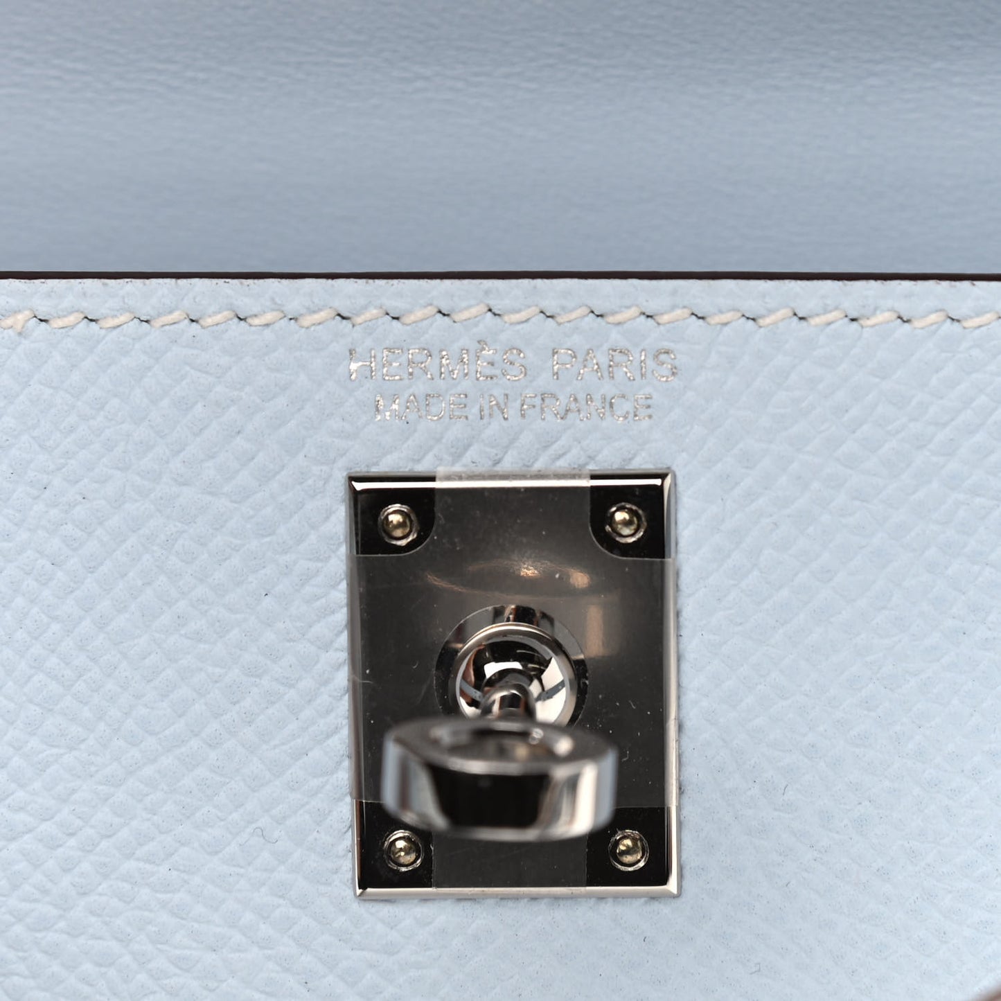 Epsom Mini Kelly Sellier 20 Bleu Brume