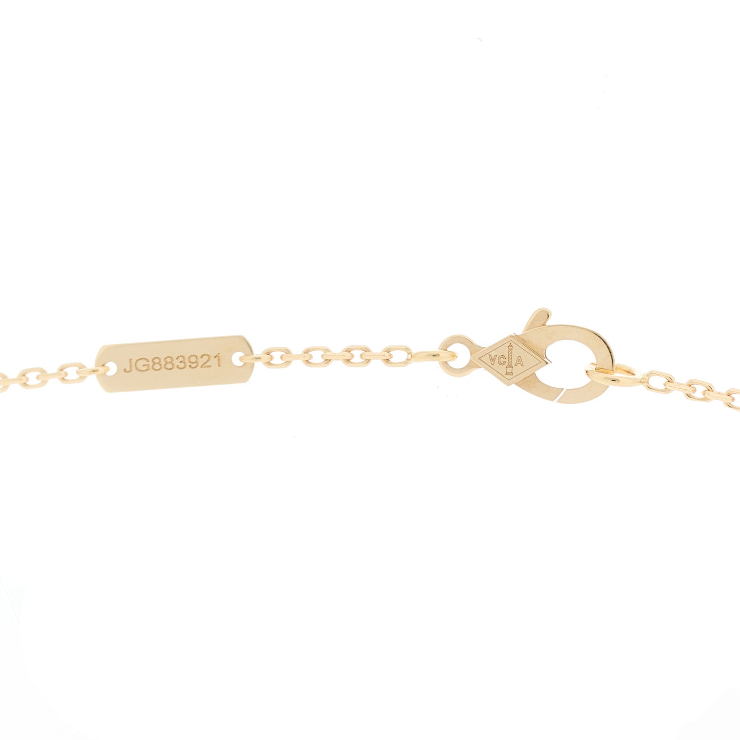 Van Cleef & Arpels VAN CLEEF &amp; ARPELS 18K Yellow Gold Blue Agate Vintage Alhambra Pendant Necklace 5 of 6
