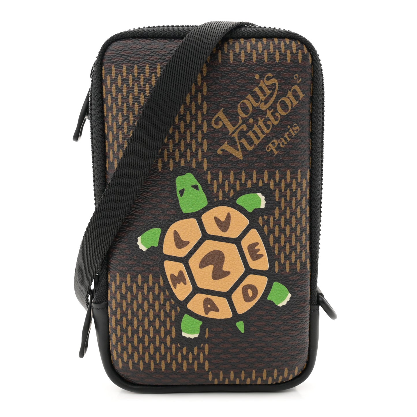 X NIGO Giant Damier Ebene Tortoise Double Phone Pouch