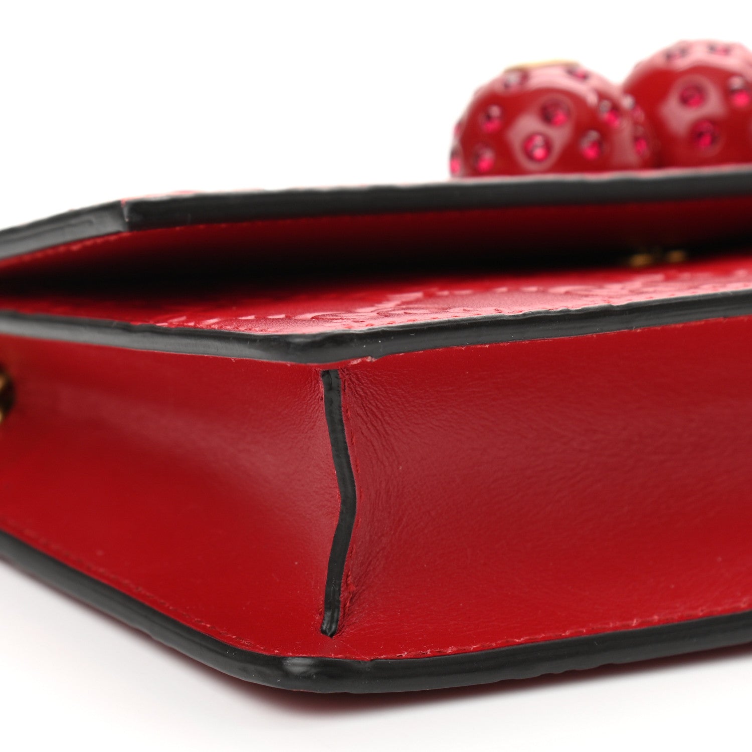 Gucci Guccissima Mini Cherry Chain Bag Hibiscus Red 8 of 10
