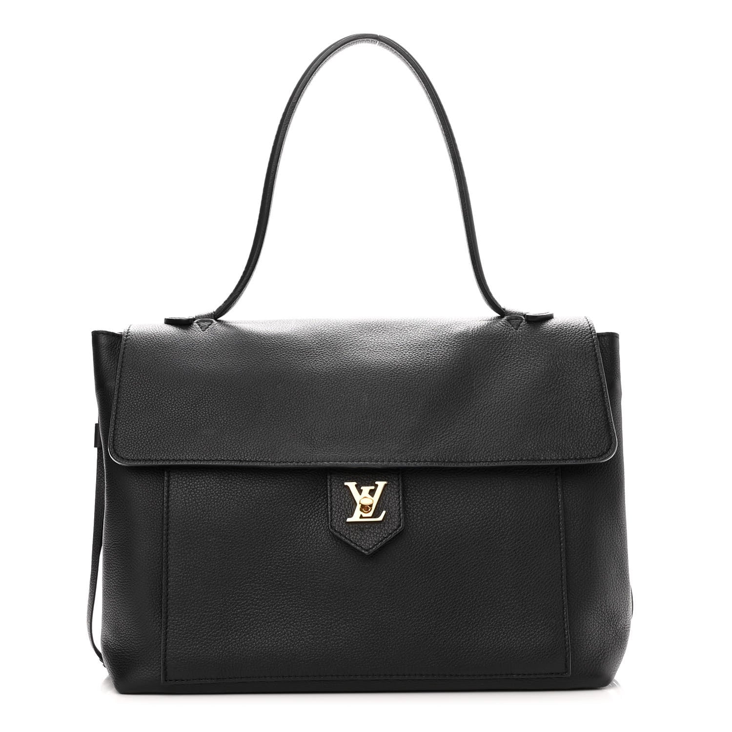 Louis Vuitton Calfskin Lockme MM Black 1 of 14