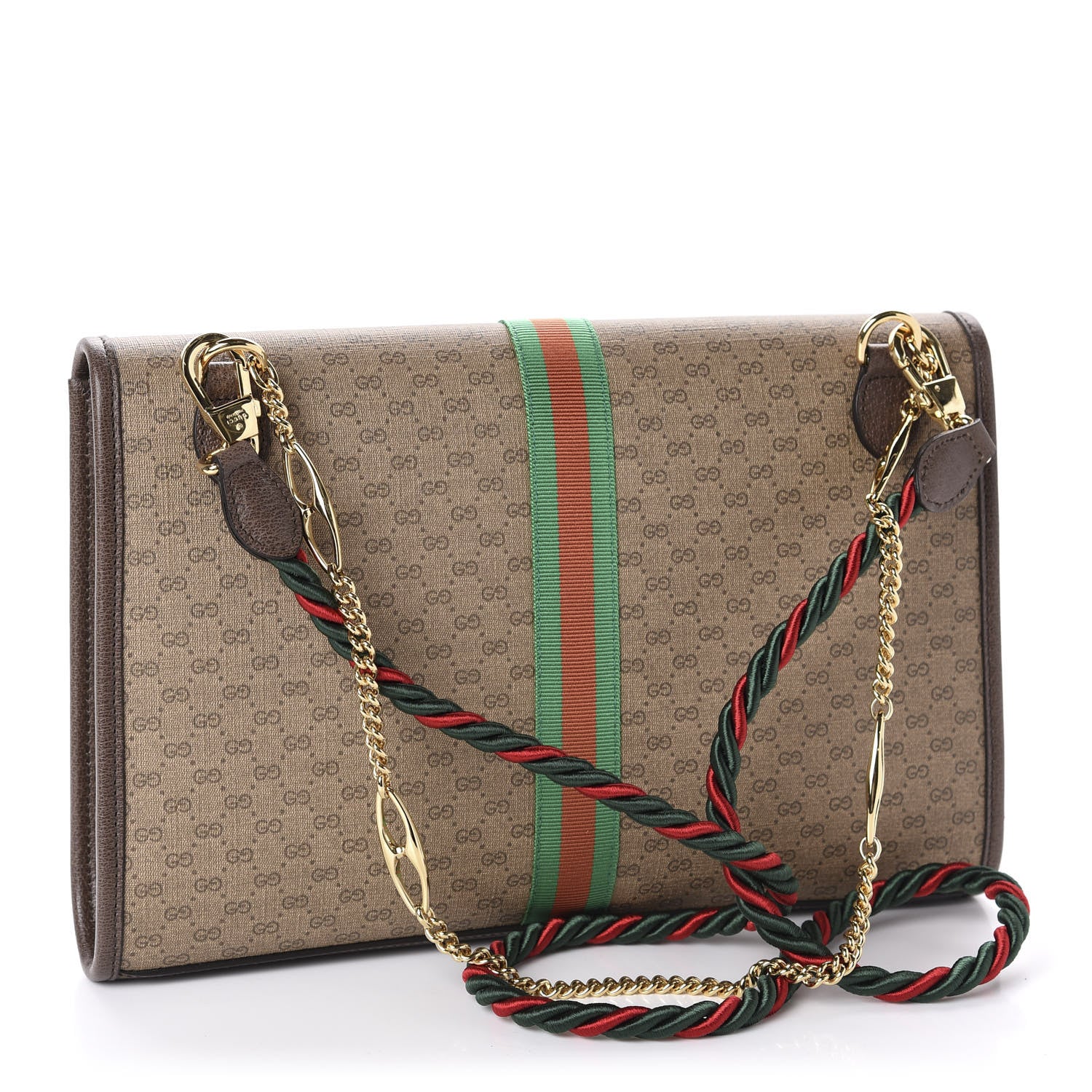 Gucci Mini Vintage GG Supreme Monogram Web Medium Rajah Slim Flap Shoulder Bag Beige New Acero 3 of 10