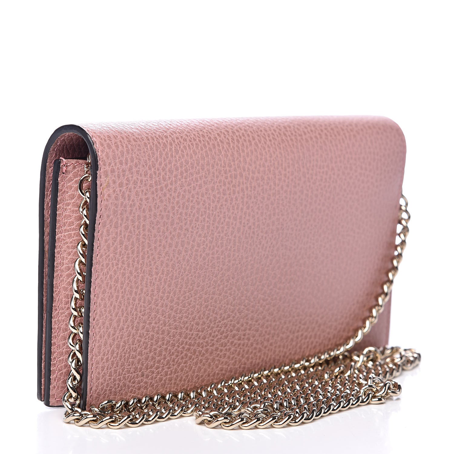 Gucci Dollar Calfskin Medium Betty Chain Wallet Soft Pink 3 of 10