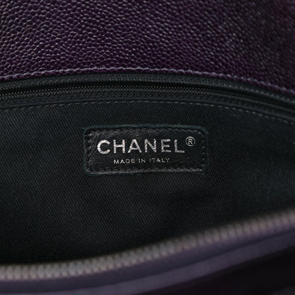 Chanel Iridescent Caviar Quilted Chic Shopping Tote Purple 5 of 14
