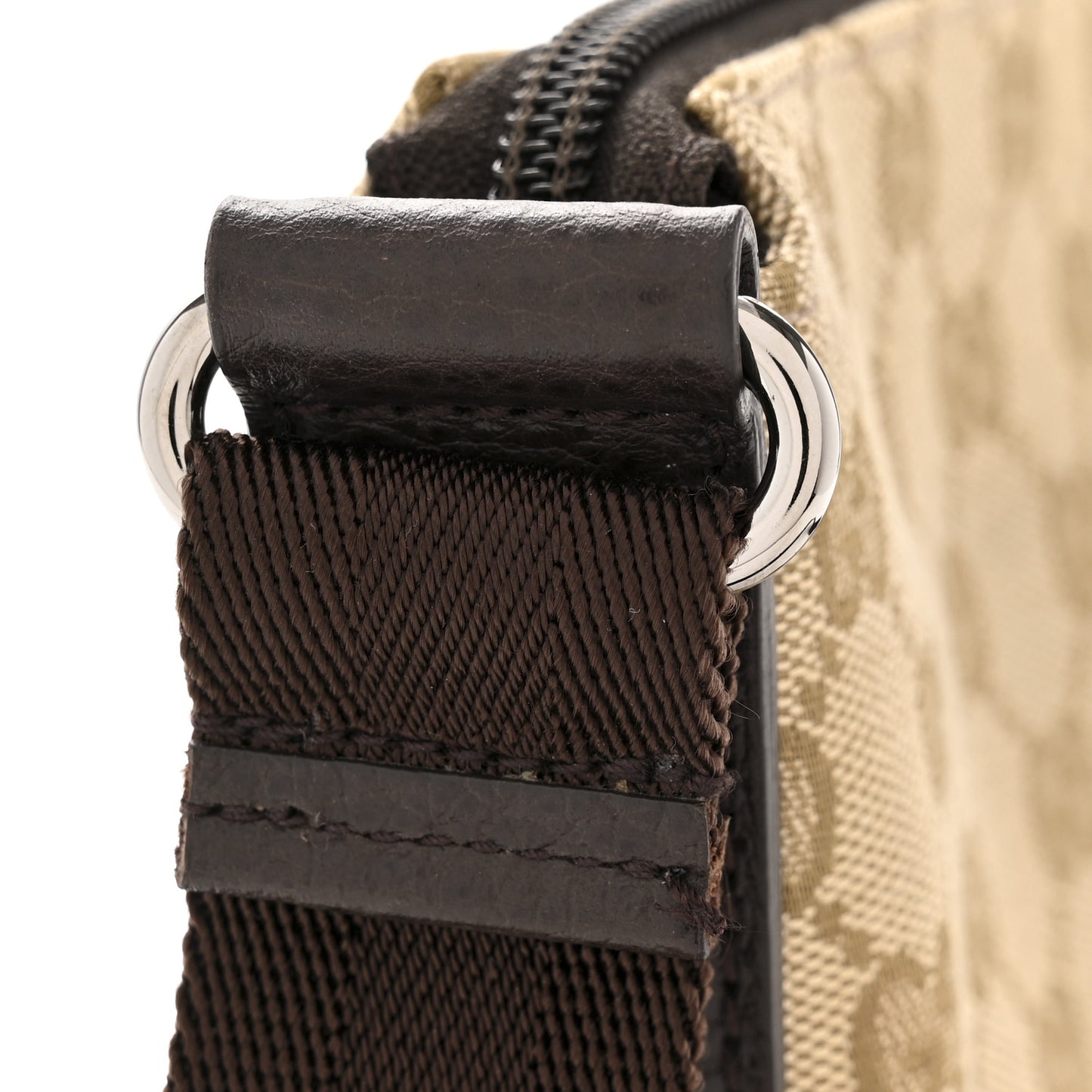 Monogram Calfskin Small Flat Messenger Bag Dark Brown