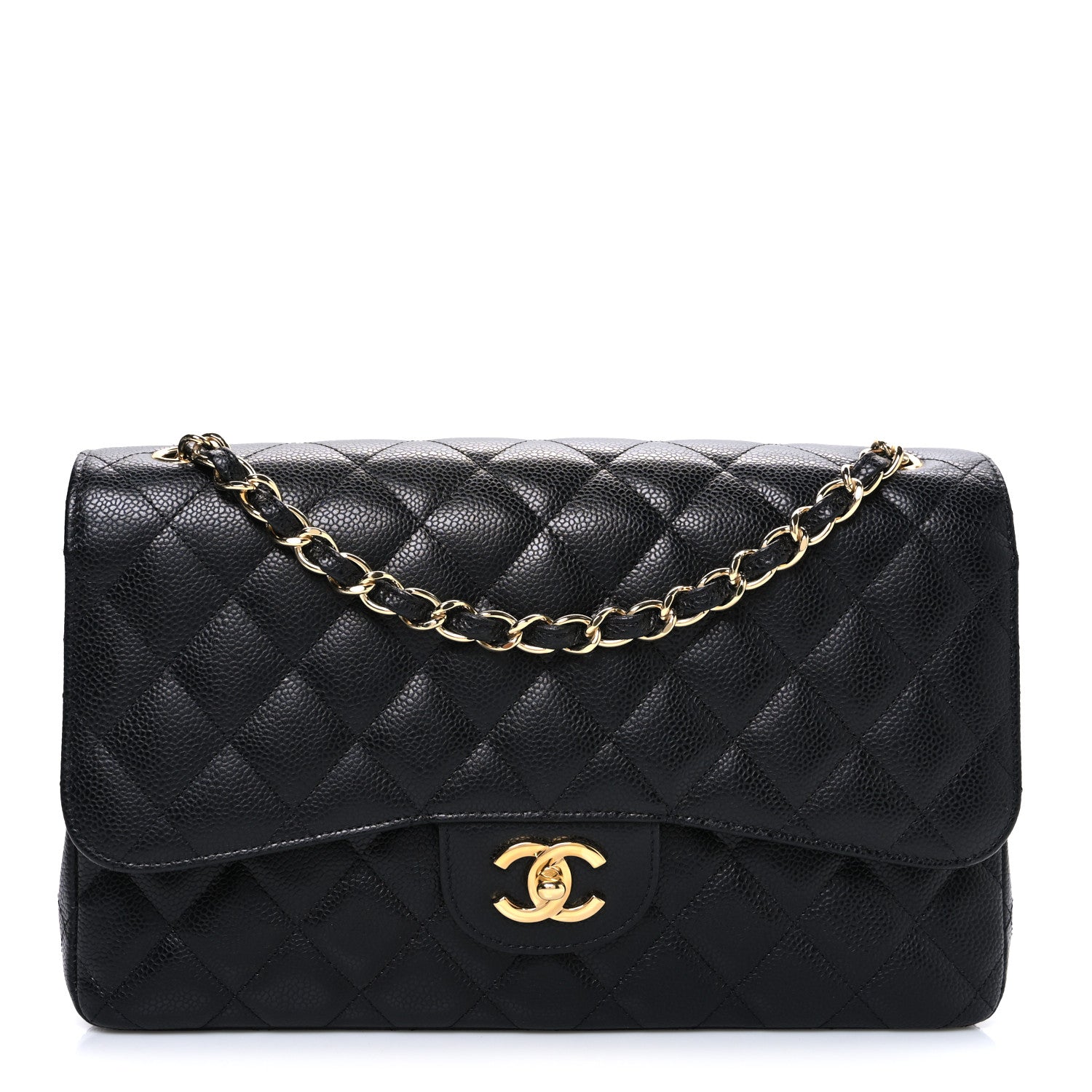 Chanel Caviar Quilted Jumbo Double Flap Black 1 of 10