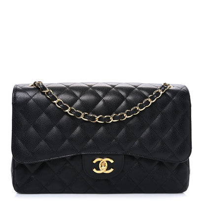 Chanel Caviar Quilted Jumbo Double Flap Black 1 of 10