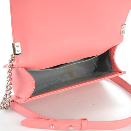 Chanel Calfskin Chevron Quilted Medium Boy Flap Pink 5 of 7