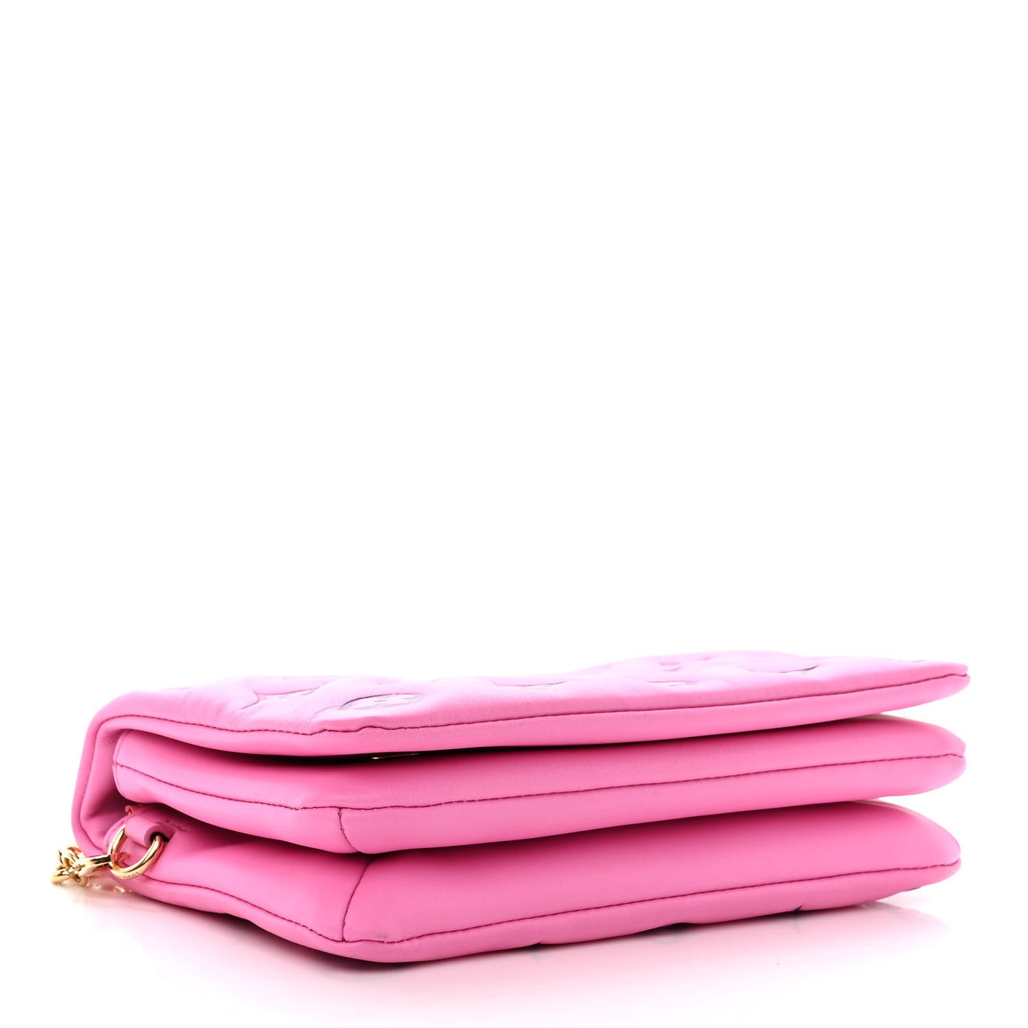 Lambskin Embossed Monogram Vuittamins Pochette Coussin Rose Violet